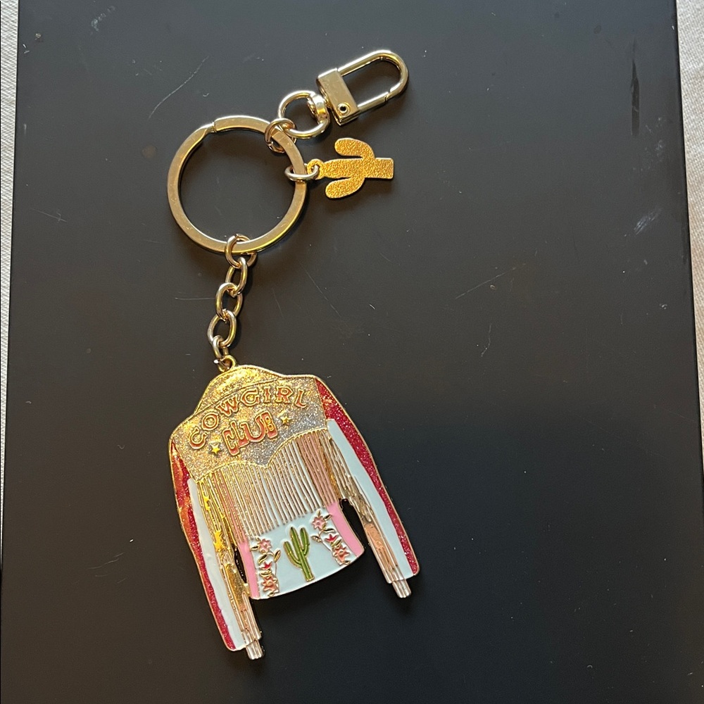 Cowgirl Keychain With Western Jacket Design